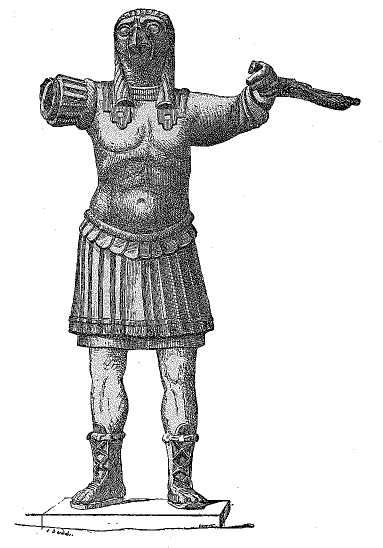 Engraving of Horus in Roman Military Costume