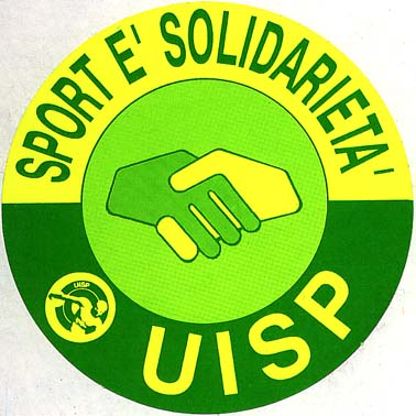 
[A circular badge with a representation of a handshake in the center, surrounded by the words 'Sport è Solidarietà' and 'UISP'.]
	
