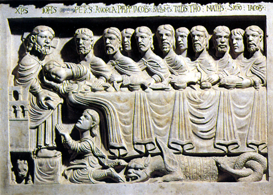 Last Supper from Volterra; Judas crawling under the table